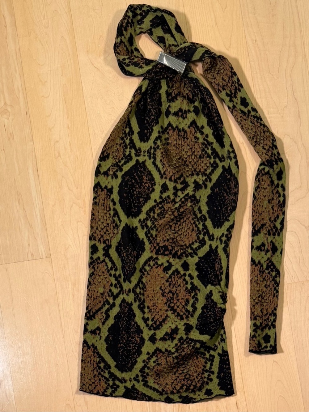 The Attico Python Halter Mini Dress (NWT, IT44)